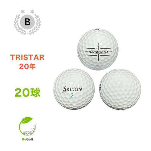 【中古】 ロストボール スリクソン トライスター ホワイト 2020年モデル 20球 Bランク ゴルフボール リゴルフ